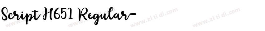 Script H651 Regular字体转换